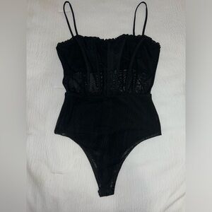Black CARTIA BODYSUIT from princess Polly